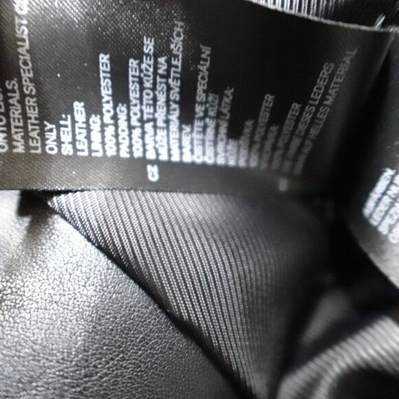 Alexander Wang x H&M Womens Jacket 4 Black Leather Moto Quilted - Picture 4 of 10